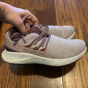 Under Armour Pink and White Athletic Shoes
